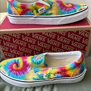 Vans Kids Colorful Tie-Dye Slip-On Sneakers